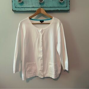 Talbots Charming Cardigan, white, size XL, very good condition